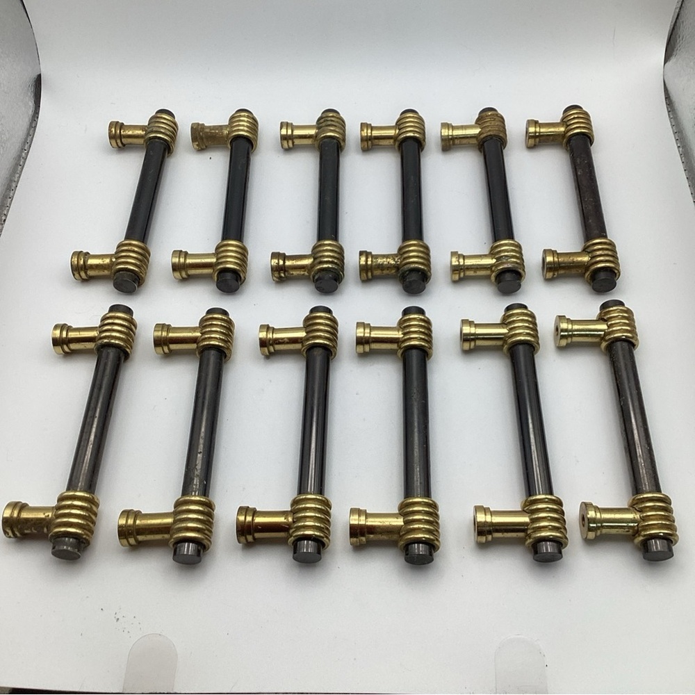 12 X Amerock BP1964-BNB Black Nickel Solid Brass Pull 3-15/16" center 3" drawer